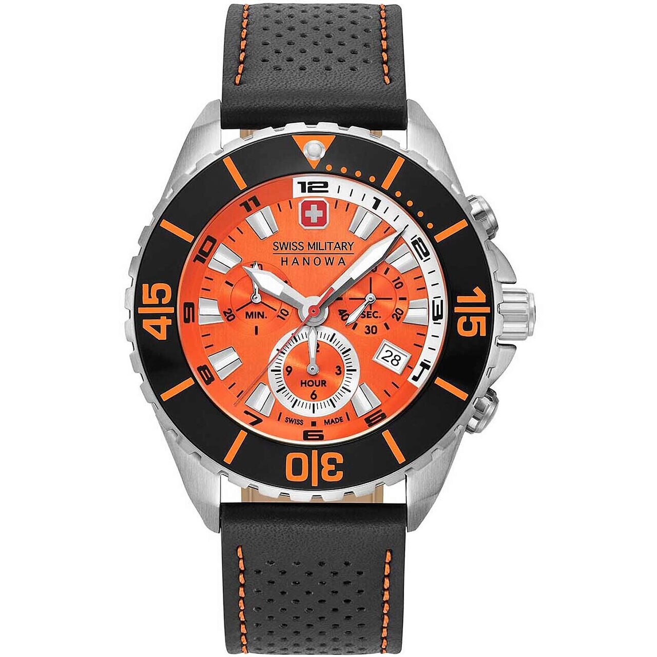 Ceas barbatesc Swiss Military 06-4341.04.079, Quartz, 44mm, 10ATM, Argintiu