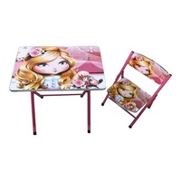 masuta cu scaun pentru copii pliabile cadru metalic si lemn roz my princess p1 - krista imagen 16_0_
0