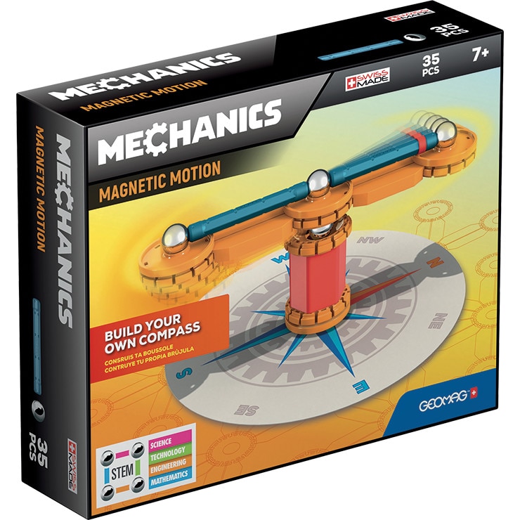 Set de constructie Geomag Mechanics Magnetic motion, 35 piese