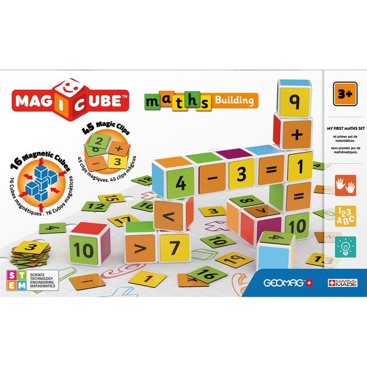 Joc magnetic alfabet, Geomag magicube 79 piese