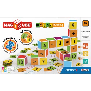 Joc magnetic alfabet, Geomag magicube 79 piese Joc magnetic alfabet, Geomag magicube 79 piese