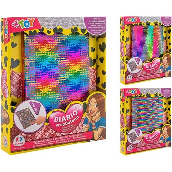 Set 3 carnetele Globo, multicolore , cu paiete reversibile Set 3 carnetele Globo, multicolore , cu paiete reversibile