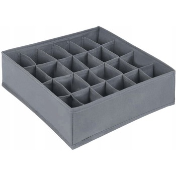 Organizator pliabil cu 24 compartimente, ProCart, pentru sertare, 40x30cm, gri, inaltime 10cm Organizator pliabil cu 24 compartimente, ProCart, pentru sertare, 40x30cm, gri, inaltime 10cm