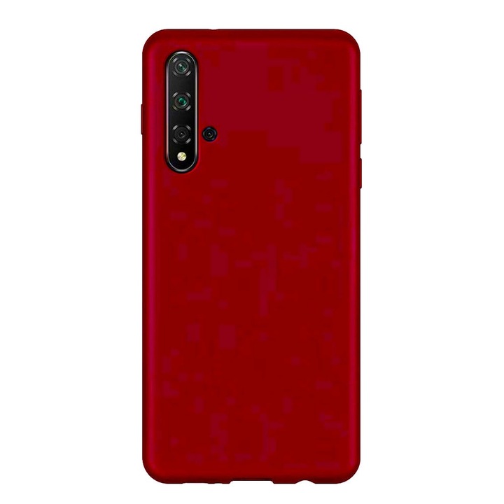 Husa Huawei Nova 5T - Silicon Jelly, Soft Gekko UltraSlim (0.3mm) Nofingerprint - Rosie Rosu Bumper