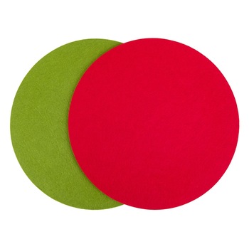 Set Suport Farfurii, New Line, 2 Buc, model de Craciun, Rotund, 35 cm, Rosu/Verde Set Suport Farfurii, New Line, 2 Buc, model de Craciun, Rotund, 35 cm, Rosu/Verde