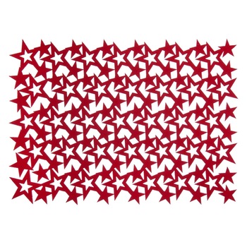 Suport Farfurii, New Line, model de Craciun cu Stelute Perforate, 42 x 30 cm, Rosu Suport Farfurii, New Line, model de Craciun cu Stelute Perforate, 42 x 30 cm, Rosu