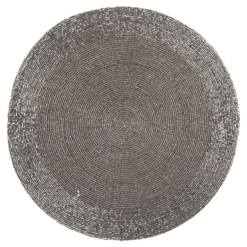 Suport farfurii, Zola®, pentru sarbatori, cu pietricele, rotund, gri sclipicios, 30cm Suport farfurii, Zola®, pentru sarbatori, cu pietricele, rotund, gri sclipicios, 30cm