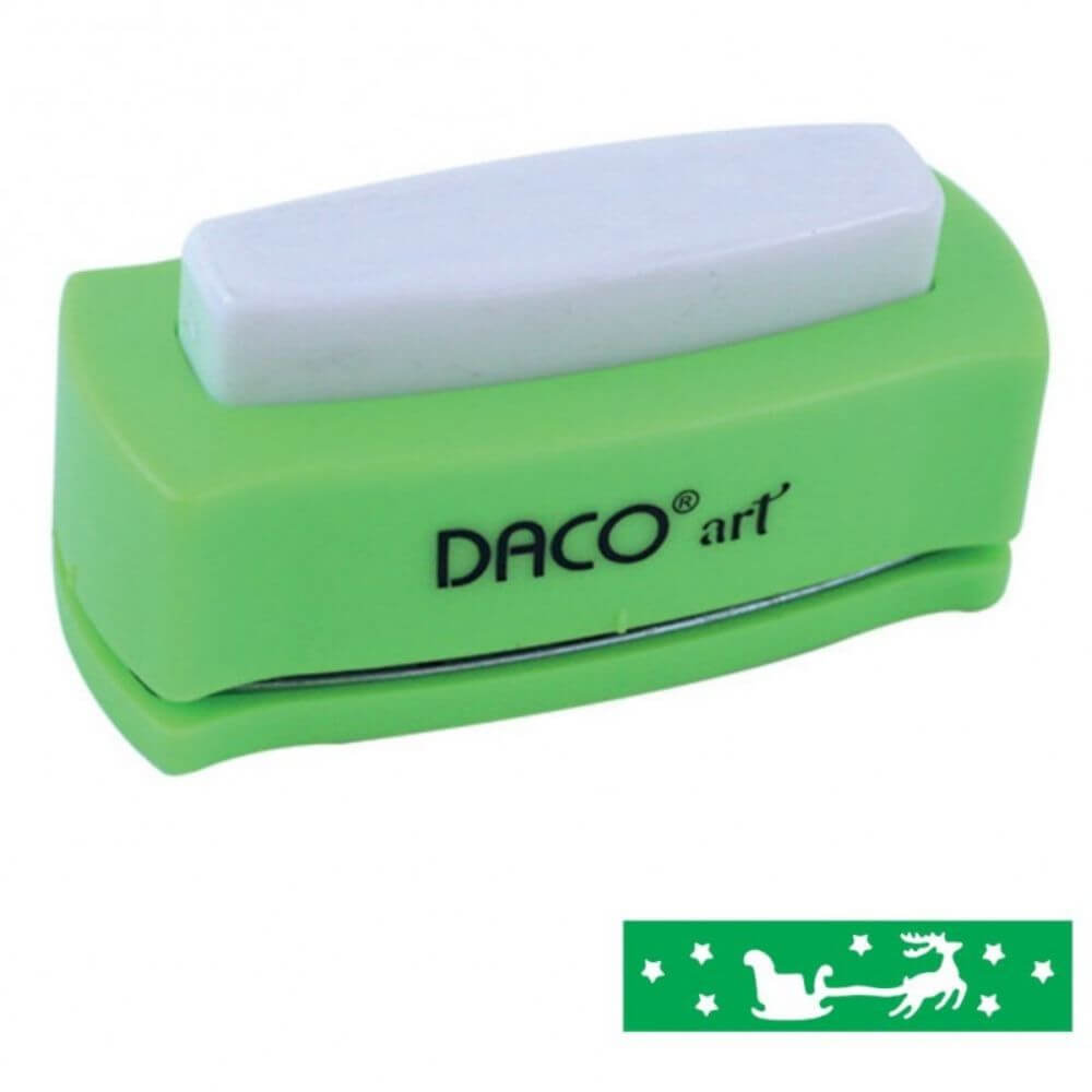Perforator Bordura DACO Hobby, Model 2, Plastic/Metal, Perforare 4.5x1 cm, Verde/Alb