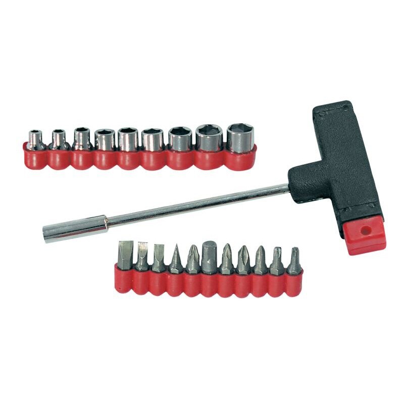 Set 21 varfuri si tubulare cu maner, tip-T, Profi Tools