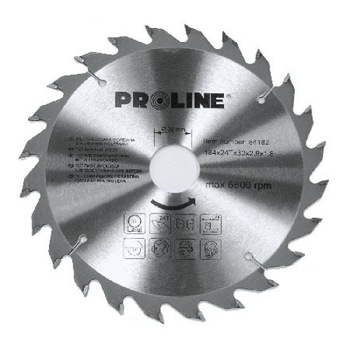 Disc circular pentru lemn cu dinti vidia, Profi Tools, 184mm / 24D Disc circular pentru lemn cu dinti vidia, Profi Tools, 184mm / 24D