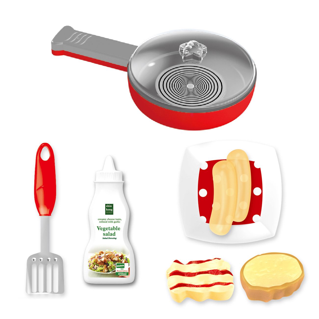 Tigaie cu sunete si lumini, Zola®, spatula si accesorii