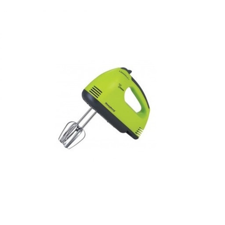 Ръчен миксер Hausberg HB-4112, 250 W, 7 скорости, Зелен / сив