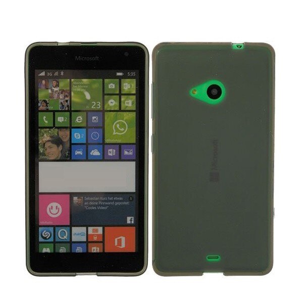 Husa Nokia lumia 535, silicon, ultra slim, fumuriu