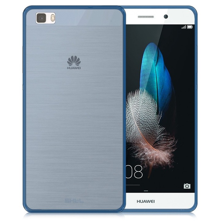 Силиконов калъф Huawei Ascend P8 lite, ultra slim, син