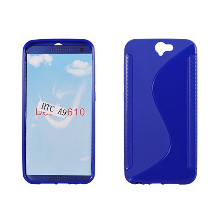 Калъф HTC One A9, S line, силиконов, син