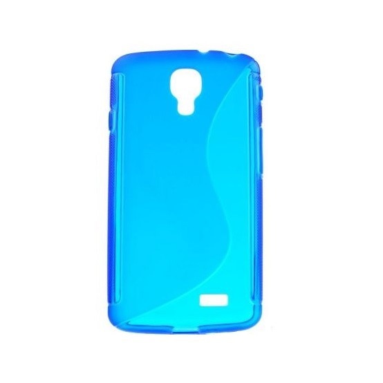 Husa LG F70, S Line, Silicon transparent, albastru