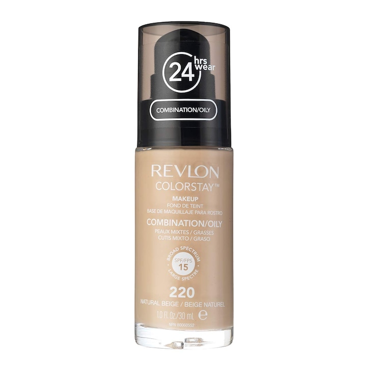 Fond de ten Revlon ColorStay Combination/Oily SPF 15 220 Natural Beige, 30 ml