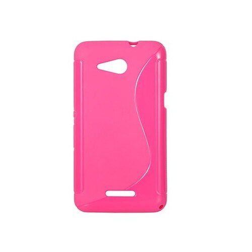 Husa Silicon Sony Erricson Xperia E4 , S Line , roz