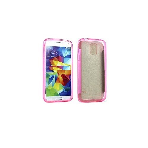Husa Samsung Galaxy S5 G900, Hybrid, Rama Silicon, spate plastic, roz