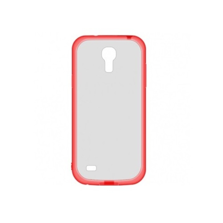 Кейс Съвместим с Samsung Galaxy S5 G900, Hybrid, Silicone Frame, пластмасов гръб, червен