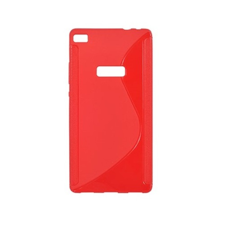 Калъф Huawei Ascend P8, силиконов, S Line, червен