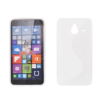 Husa Microsoft Lumia 640XL, silicon, S Line , alba Husa Microsoft Lumia 640XL, silicon, S Line , alba