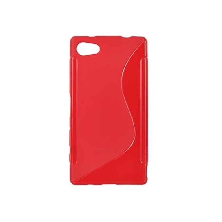 Капак Sony Ericsson Xperia Z5 mini, гладък, силиконов, червен