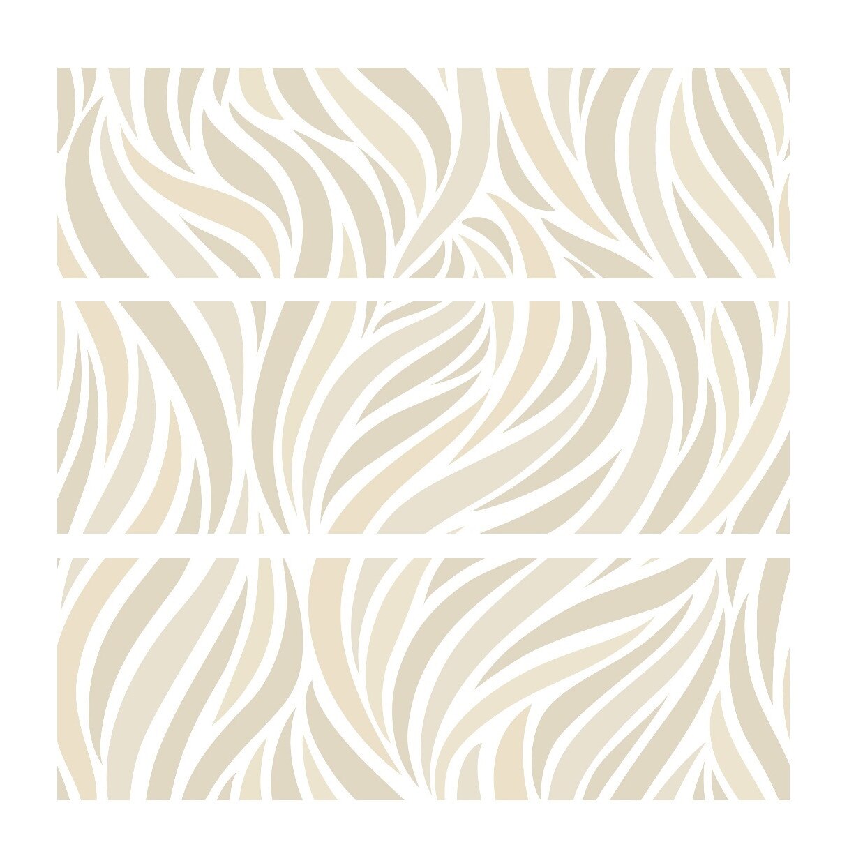 Set Autocolante pentru Mobila - Eosette - Frunze Bej - 20x80 cm x 3 bucati