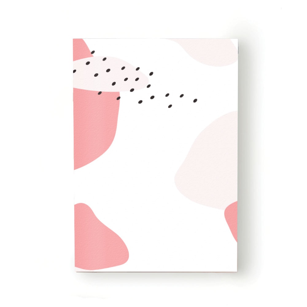 Caiet tip Agenda Art Factory cu muchie cusuta, Abstract roz cu puncte, Latime 140 mm x Inaltime 200 mm