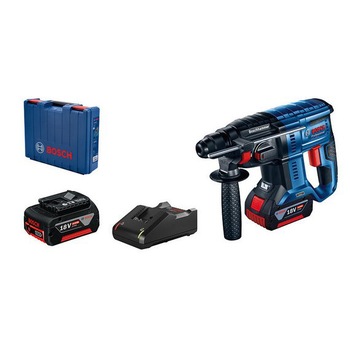 Ciocan rotopercutor Bosch Professional GBH 180-LI cu 2 acumulatori, Li-Ion, 18 V, 4 Ah, 2 J, motor fara perii, led iluminare, turatie reglabila, valiza plastic Ciocan rotopercutor Bosch Professional GBH 180-LI cu 2 acumulatori, Li-Ion, 18 V, 4 Ah, 2 J, motor fara perii, led iluminare, turatie reglabila, valiza plastic