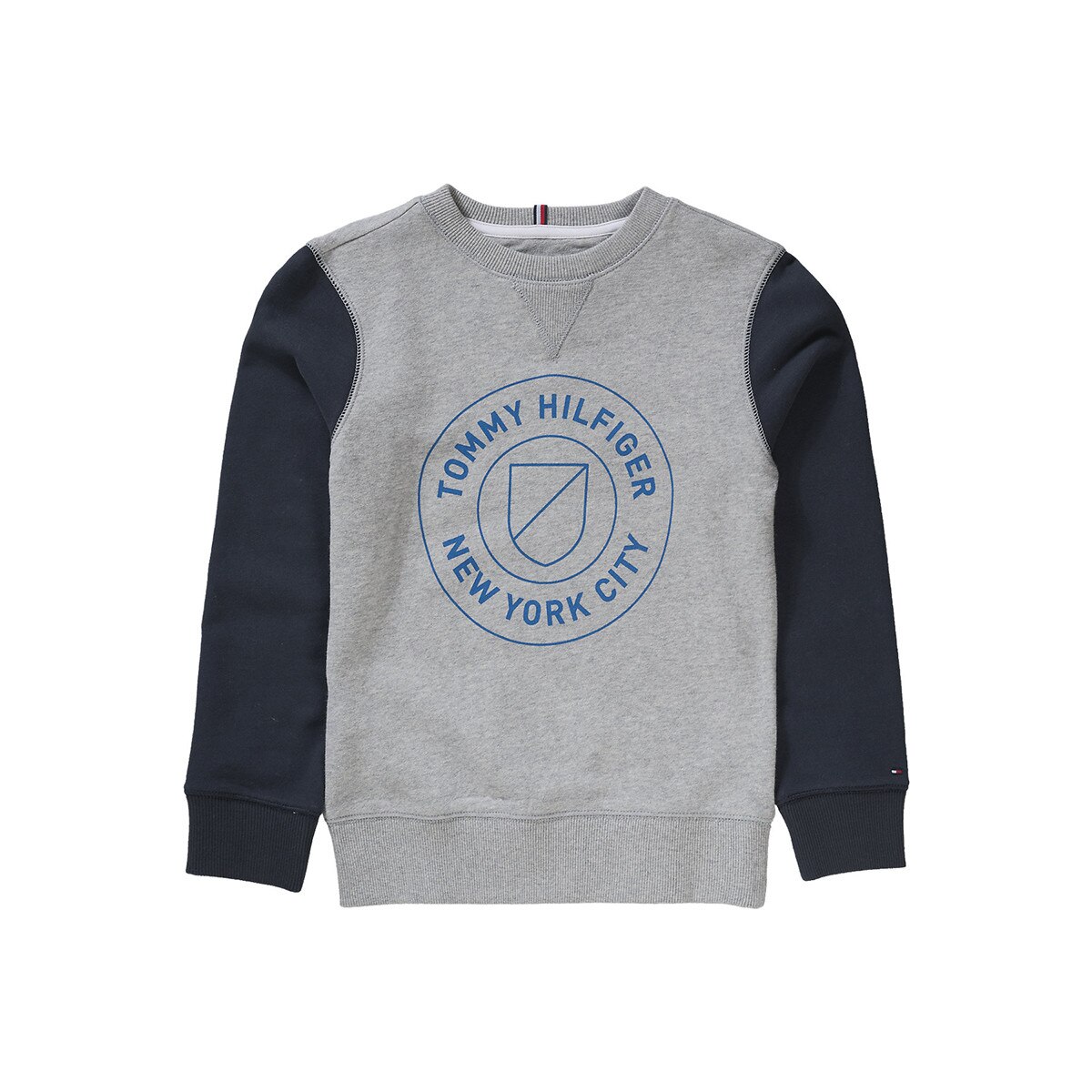 Bluza cu imprimeu baieti, Tommy Hilfiger, albastru/gri, 164 cm, 13-14 ani