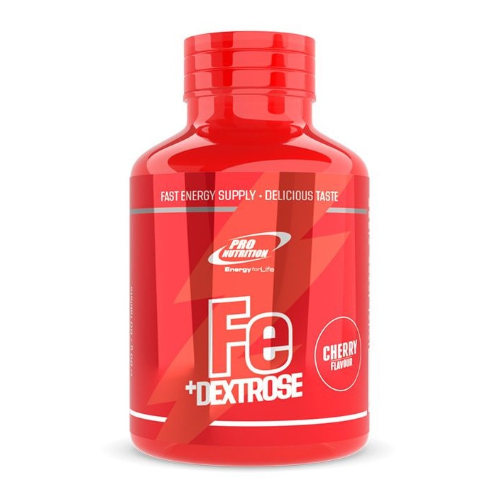 Energizant, Fier + Dextroza, cirese, 60 tablete masticabile