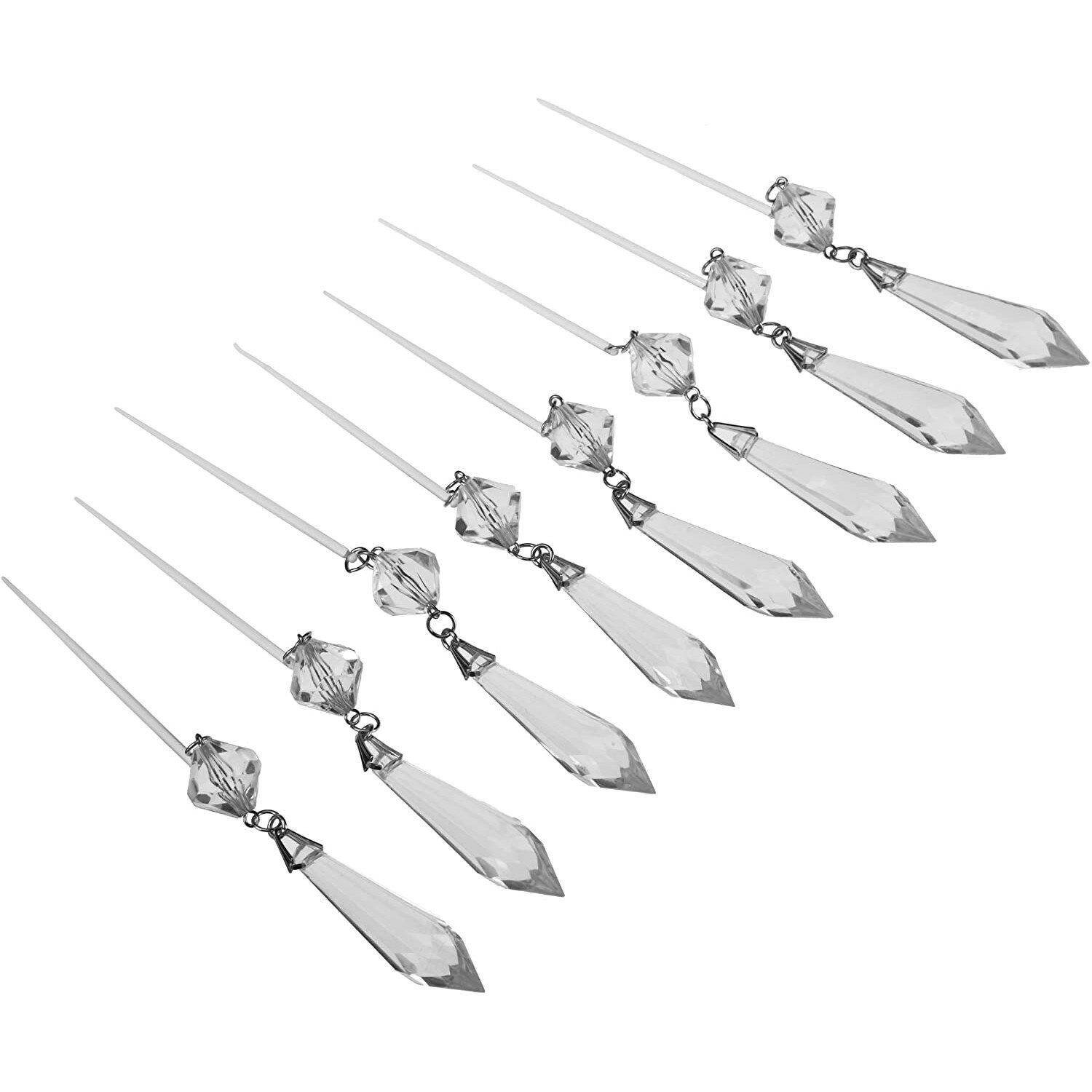 Set de 8 decoratiuni tip diamant pentru torturi, Wilton