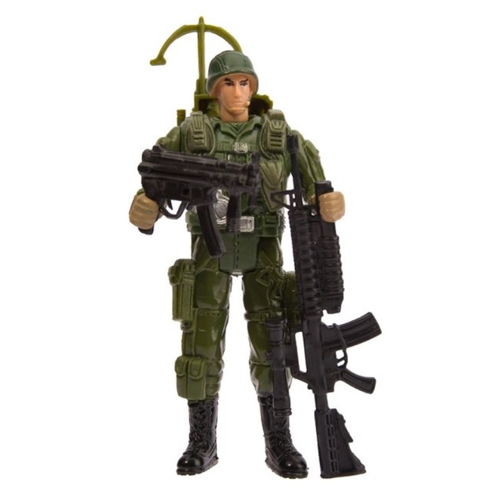 Играчка фигурка на войник с три аксесоара, Alpha Warrior, 9 см