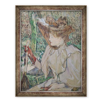 Tablou inramat - Henri de Toulouse-Lautrec - Femeie cu Manusi, 60 x 80 cm Tablou inramat - Henri de Toulouse-Lautrec - Femeie cu Manusi, 60 x 80 cm