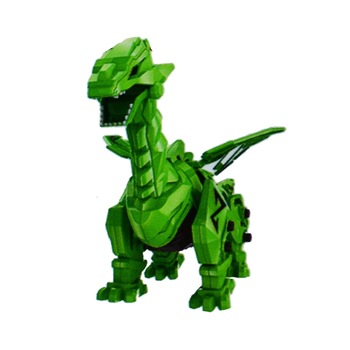 Set cuburi de construit Robozaur cu baterii, Tanystropheus, Verde, 6 ani + Set cuburi de construit Robozaur cu baterii, Tanystropheus, Verde, 6 ani +