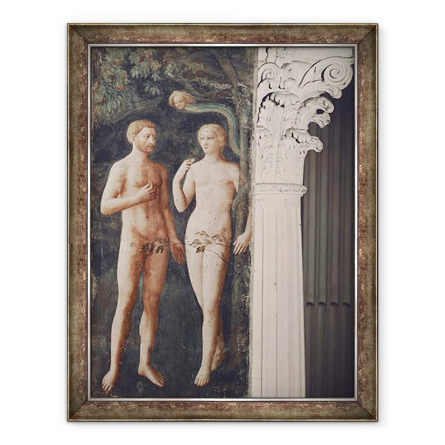 Tablou inramat - Tommaso Masolino da Panicale - Ispita lui Adam si a Evei, 60 x 80 cm