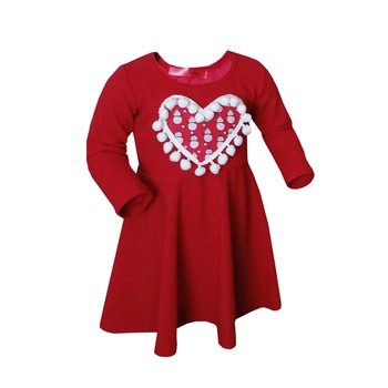 Rochie fetita, rosie cu imprimeu om de zapada Craciun Rochie fetita, rosie cu imprimeu om de zapada Craciun