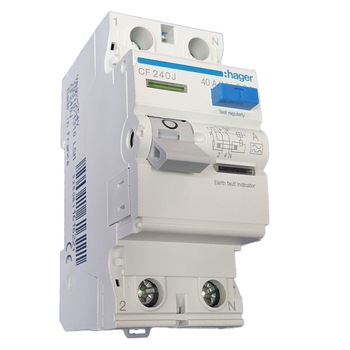 Intrerupator diferential RCCB 2P 40A 300mA tip A CF240J Hager Intrerupator diferential RCCB 2P 40A 300mA tip A CF240J Hager