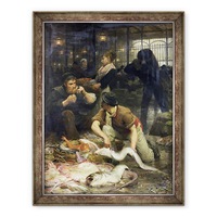 Tablou inramat - Victor Gabriel Gilbert - Piata de peste in dimineata, 60 x 80 cm