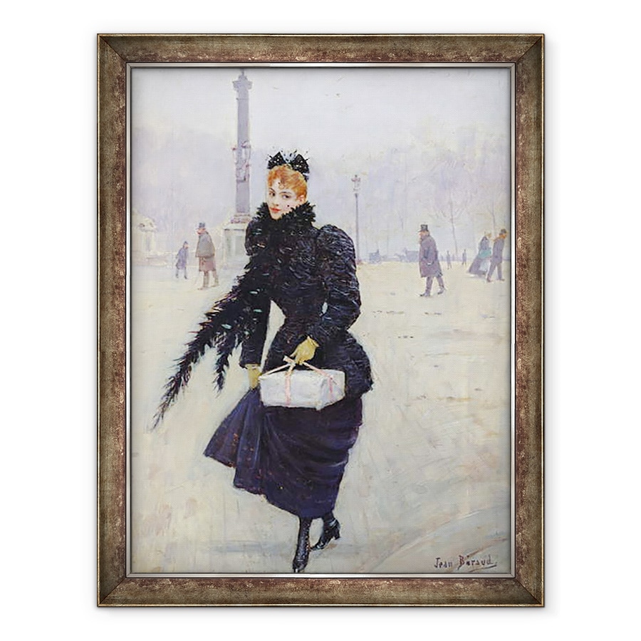 Tablou inramat - Jean Beraud - Parizian femeie in Place de la Concorde, 70 x 90 cm