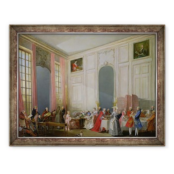 Tablou inramat - Michel Barthelemy Ollivier - Palais du Temple in Paris cu tanarul Mozart la Clavichord, 70 x 90 cm Tablou inramat - Michel Barthelemy Ollivier - Palais du Temple in Paris cu tanarul Mozart la Clavichord, 70 x 90 cm
