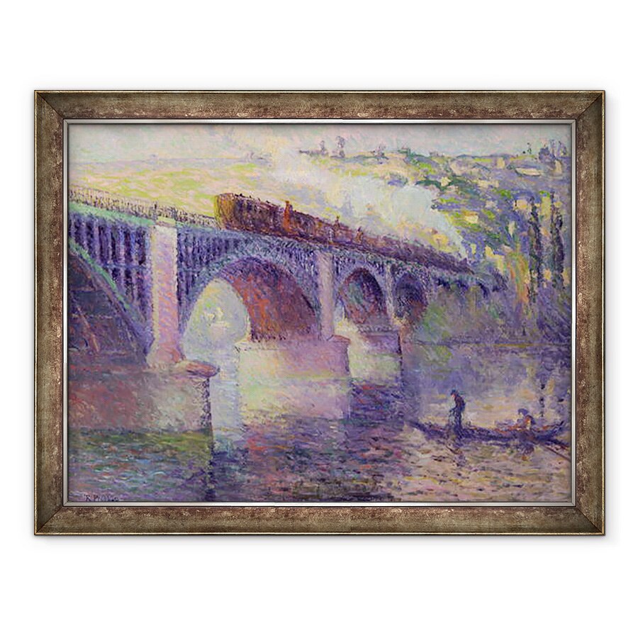 Tablou inramat - Robert Antoine Pinchon - Podul de la apus, 70 x 90 cm