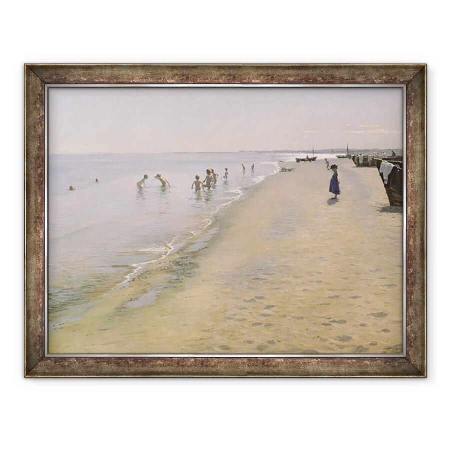 Tablou inramat - Peder Severin Kroyer - Ziua de vara la plaja de sud din Skagen, 70 x 90 cm