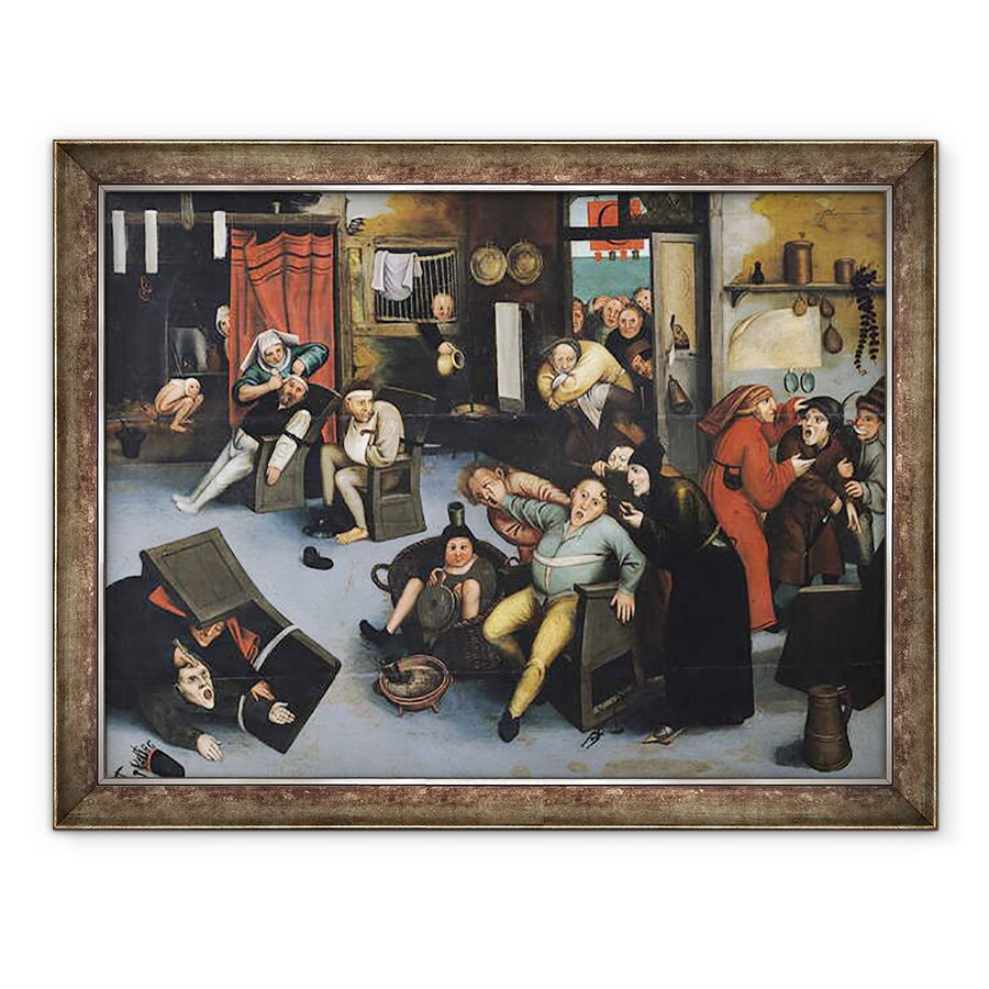 Tablou inramat - Pieter Bruegel the Elder - Taierea Pietrei Nebuniei sau a unei operatii pe cap, 70 x 90 cm