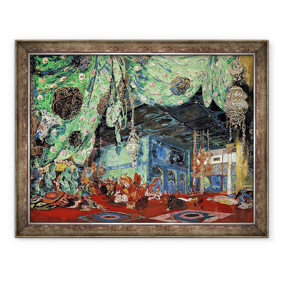 Tablou inramat - Leon Bakst - Set de design pentru seherezada de Rimsky-Korsakov 1844-1908 1916, 70 x 90 cm