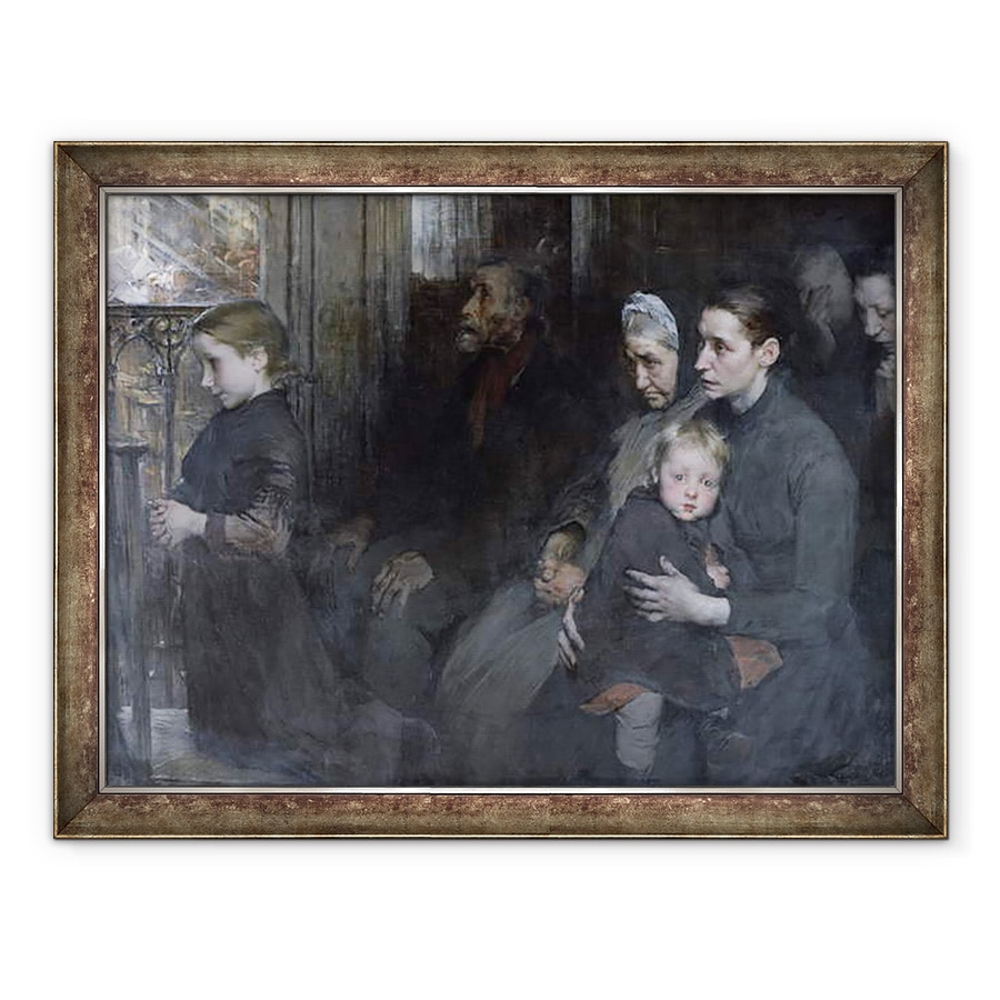 Tablou inramat - Henri Jules Jean Geoffroy - Demisionat la lotul lor, 70 x 90 cm