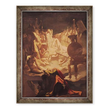 Tablou inramat - Jean Auguste Dominique Ingres - Visul lui Ossian, 70 x 90 cm Tablou inramat - Jean Auguste Dominique Ingres - Visul lui Ossian, 70 x 90 cm