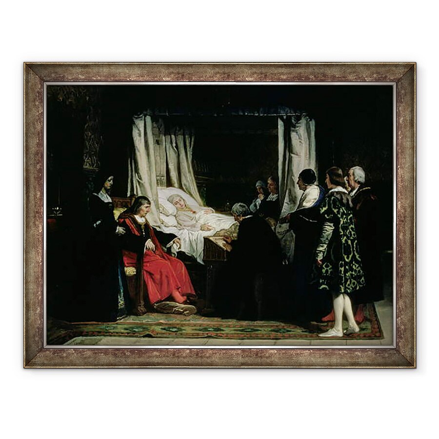Tablou inramat - Eduardo Rosales - Testamentul Reginei Isabella Catolica 1451-1504 1864, 70 x 90 cm