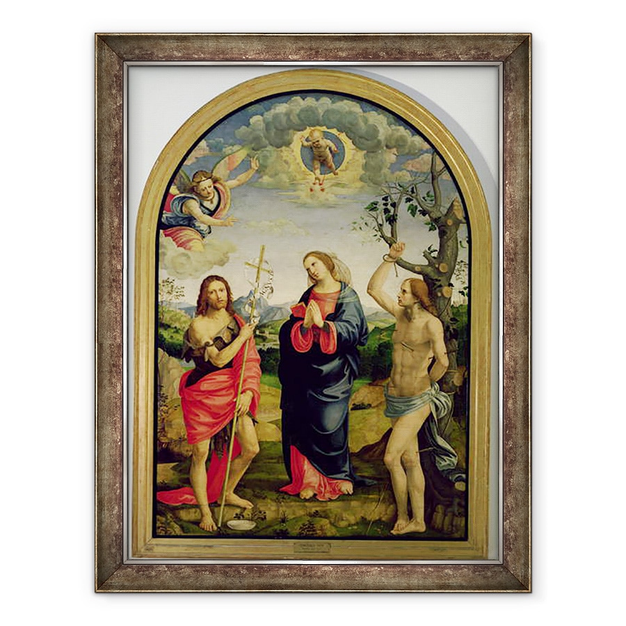 Tablou inramat - Timoteo Viti - Fecioara cu Sfintii Sebastian si Ioan Botezatorul, 70 x 90 cm
